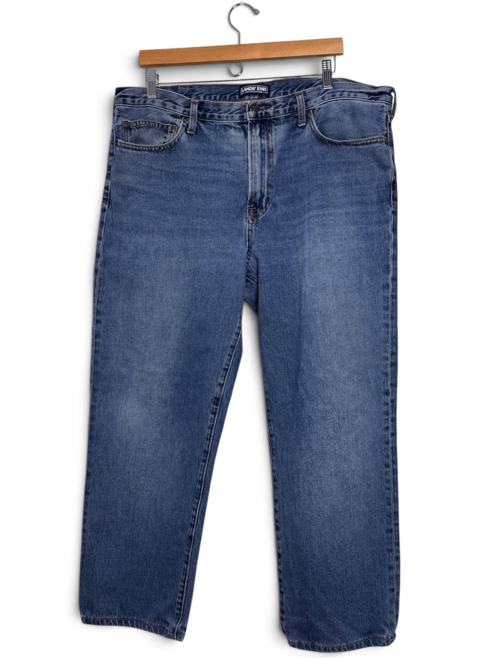 Lands’ End Square Rigger Men’s Relaxed Fit Jeans Size 40 Medium Wash